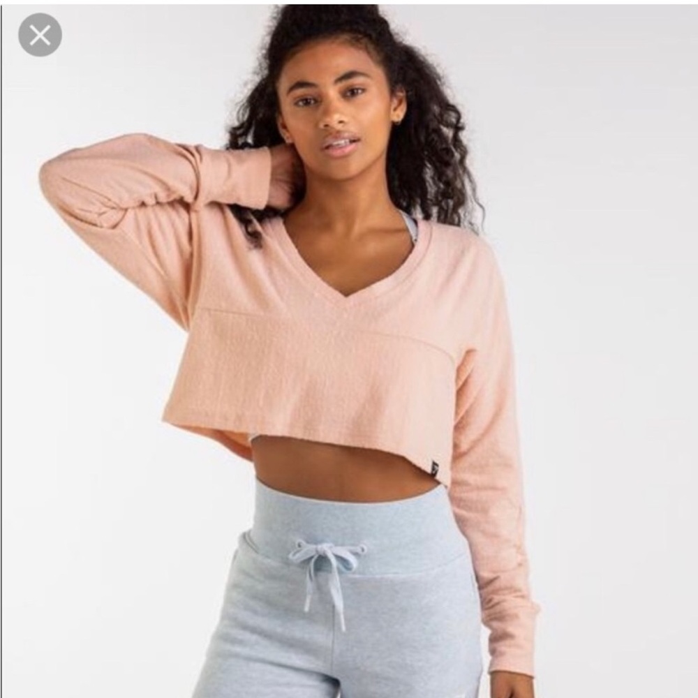 Gymshark Pink towel crop top